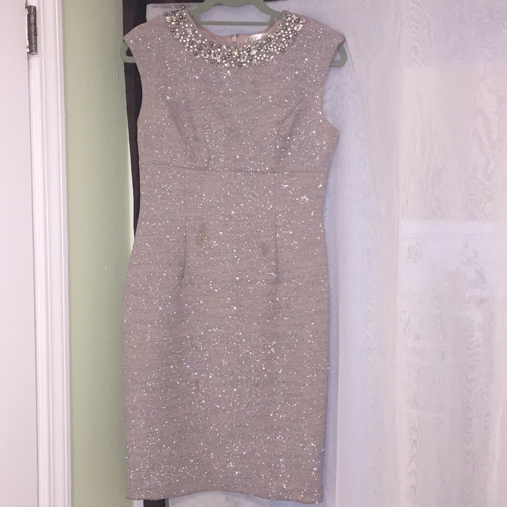 Taupe Eliza J Cocktail Dress